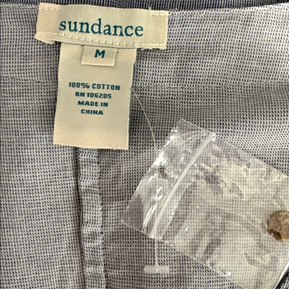 Sundance Dusty Blue Cotton Dolman Sleeve Boho Blouse Size Medium NWOT - Picture 6 of 8